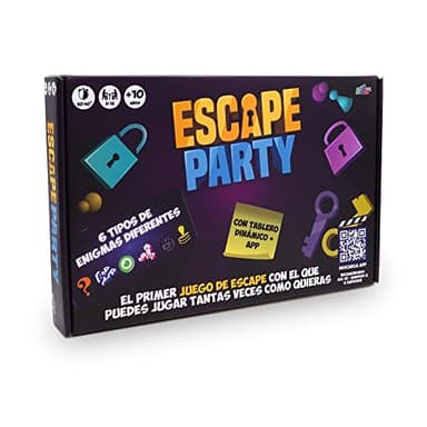 Famogames – Escape Party, Juego Escape Room Completo, Diferentes Posibilidades de Juego, para Jugar Muchas Veces, hasta 500 Preguntas, acertijos y adivinanzas, desde 10 años, en Español (700016895)