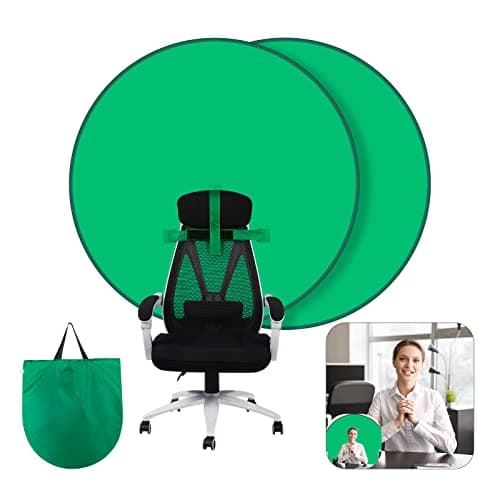 Croma Verde Silla,GRABADO Green Screen Plegable,Greenscreen Fondo de Pantalla with Stand，Pantalla Verde Fijar en Silla para Estudio de Video Fotográfico，TV，Youtube，Reuniones en Línea(142cm)