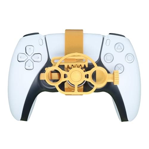 LICHIFIT Mini volante para PS5 Racing Game Controller Simulador de conducción Impresión 3D Volante para PlayStation 5 Auxiliar Racing Wheel Accesorios