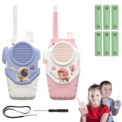 Walkie Talkie Recargable de Largo Alcance - Juguete de Radio de 2 Vías para Niños, Walkie Talkie para Niños y Niñas, Juguete para Juego de Senderismo y Camping | El Mejor Walkie Talkie de Largo Alcanc