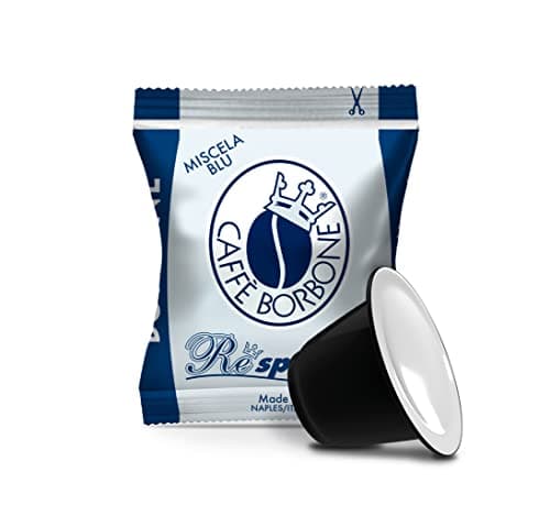 Caffè Borbone Respresso, Mezcla de Café Azul - 100 Cápsulas - Compatibles con Máquinas de Café Nespresso* para uso doméstico