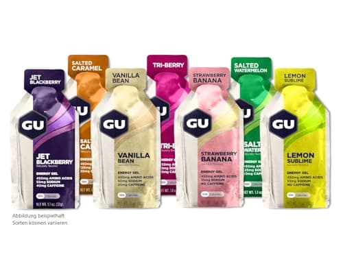GU Energy Gel - Pack de prueba con 7 geles, diferentes tipos (7 x 32 g)