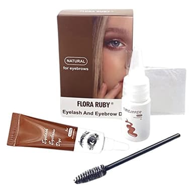 Kit de tinte en crema para cejas y pestañas, kit de tinte para cejas, color marrón claro