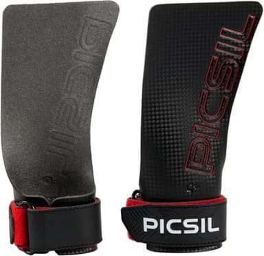 PICSIL RX Grips Sin Agujeros, Calleras sintéticos para Entrenamiento, agarres de Fibra de Carbono duraderos y ultrarresistentes para Levantamiento de Pesas y Gimnasia, Unisex (G+-L/XL)