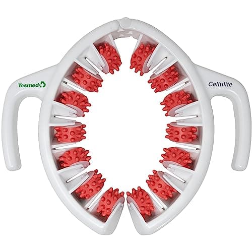 TESMED Cellulite: Masajeador Anticelulítico Manual, Made in Italy, Eficacia Clínicamente Probada, Patentado, Rodillo Anticelulítico Reductor para Masaje de Celulitis de Piernas y Glúteos (Rosa)