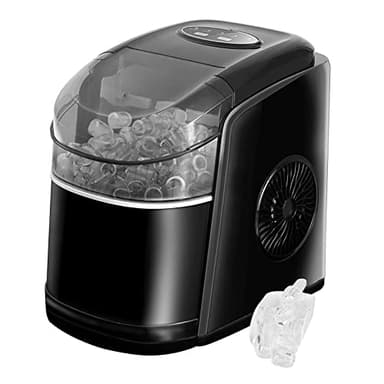Máquinas para Hacer Hielo Máquina de Hielo para Casa, Máquina de Cubitos 12kg/24h, 9 Cubitos por Ciclo de 6-13 Minutos, Función de Limpieza Automática