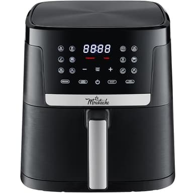La Moustache - Freidora de Aire 7L, E-Book con más de 50 Recetas, Air Fryer 6-1, 1800W, Táctil, 12 Modos, Cesta Individual Antiadherente, °C Regulables, Temporizador (Pro Smart)