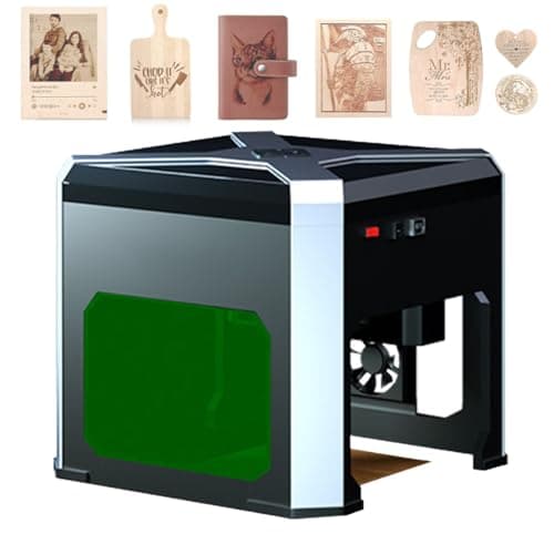 Grabador láser, máquina de corte y grabado láser ultrarrápida para joyería, metal, madera, vinilo, cuero, vidrio, arte de bricolaje, diseño de logotipos, conexión Bluetooth, máquina de grabado