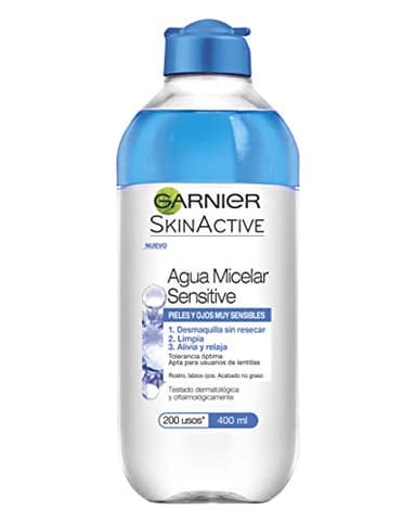GARNIER Skin Active - Agua Micelar Sensitive para Pieles y Ojos Muy Sensibles, 400 ml