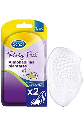 Scholl Party Feet, Almohadillas Plantares Invisibles para Mujer, Protección de la Planta del Pie, Pack 2 Almohadillas