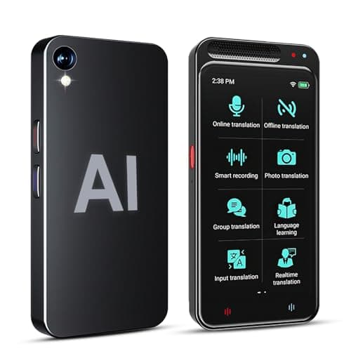 Dispositivo Traductor de Idiomas, AI Traductor Inteligente de Idiomas Extranjeros de 138 Idiomas, Compatible con WiFi, Punto de Acceso, Traducción Sin Conexión y Traducción Bidireccional Instantánea