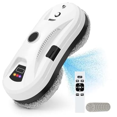 NamYoprce Robot Limpiacristales, Robot Limpiador Automático, Rociado de Automático, Succión de 5600 pa, Robot Limpieza de Ventanas con Tanque de Agua 30ml,para Todas Las Superficies Lisas