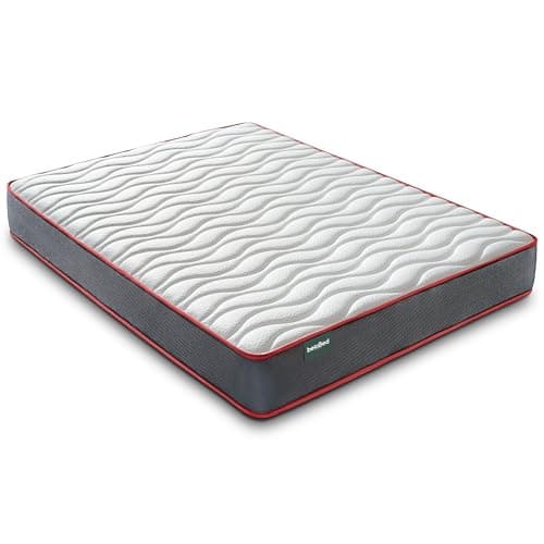 beloBed Colchon 90x190 cm Altura 18 cm. con Viscolastica Alto Confort. Reversible Doble Cara. Firmeza Media. Multicapa Transpirable. Nucleo de Espuma HR ComfortFusion