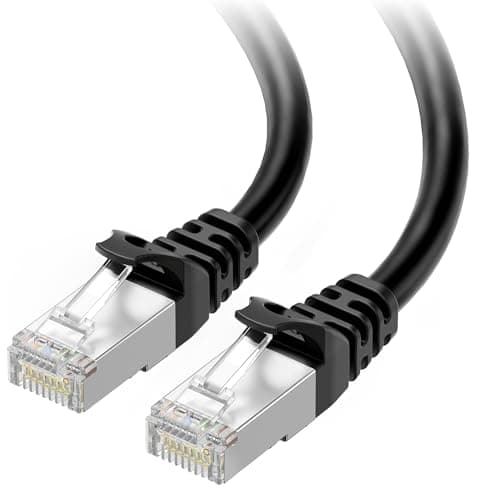 Cable Matters Cable Ethernet Cat 6a, Cable Cat6a blindado (SSTP, SFTP) antienganches en Negro - 9 metros