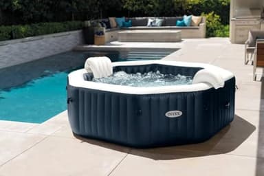Intex - SPA Hinchable Octogonal PureSpa Azul - 6 Plazas - 216 X 71 cm