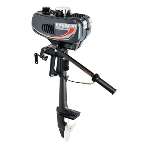 HANGKAI 3.5HP Motor fueraborda de 2 tiempos, motor fuera de borda, motor de barco de pesca con refrigeración por agua, motor fueraborda CDI de carga pesada 2,5 kW, refrigerado por agua,