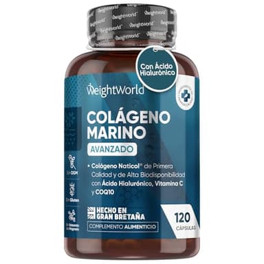 Colágeno Marino Hidrolizado Complex 1200mg - 120 Cápsulas | Con Ácido Hialurónico, Vitamina C, Zinc y Coenzima Q10 | Para Piel, Pelo, Articulaciones y Huesos | +1 Mes de Suministro de Alta Potencia