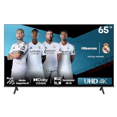 Hisense 65A6N - UHD 4K,VIDAA Smart TV, 65 Pulgadas, Dolby Vision, Modo Juego Plus, DTS Virtual X, Control por Voz televisor, Doble Control de Volumen, Auto ordenación Canales TDT (Nuevo 2024)