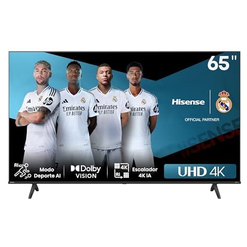 Hisense 65A6N - UHD 4K,VIDAA Smart TV, 65 Pulgadas, Dolby Vision, Modo Juego Plus, DTS Virtual X, Control por Voz televisor, Doble Control de Volumen, Auto ordenación Canales TDT (Nuevo 2024)