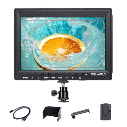 Feelworld FW759 7 Pulgadas On Cámara Field Monitor de Campo DSLR Camera Full HD Focus Video Assist 1280x800 IPS con 4K HDMI Input Output