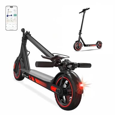 Patinete Eléctrico Adultos, Neumáticos amortiguadores de 10", Velocidad Máxima 25 km/h, Autonomía de 35 km, Carga de 120 kg, Scooter Electrico Potente, Frenado Dual