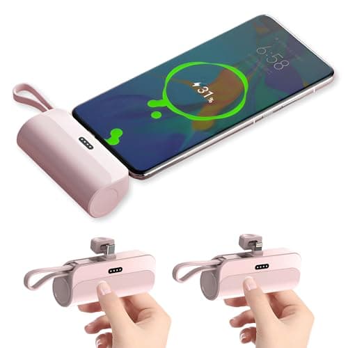 MOGGAM Bateria Externa iPhone Portátil - Compatible con 16/16Pro/15/15Pro/14/14Pro/13/12 y Más - Bateria Portatil iPhone 2 en 1 de 5000mAh - Cargador Portatil iPhone y Smartphone - Power Bank