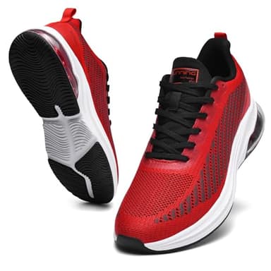 GemChve Zapatillas de Running para Hombre Mujer Zapatos Running Gym Outdoor Aire Sneaker Transpirable Casual Deportivas Fitness Red 42