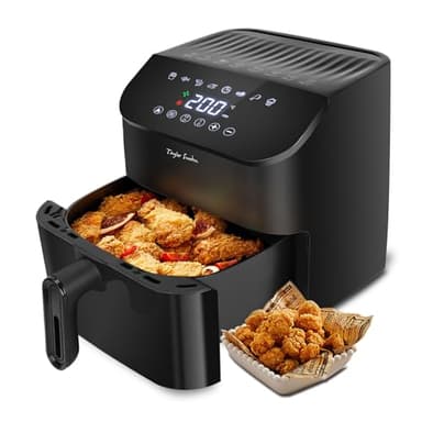 Taylor Swoden Freidora aire de 4.5 L, 8 preajustes de cocción con un solo toque y función de precalentamiento, digital, temporizador, libre de BPA, bandeja antiadherente, negro(AMY/02L73)