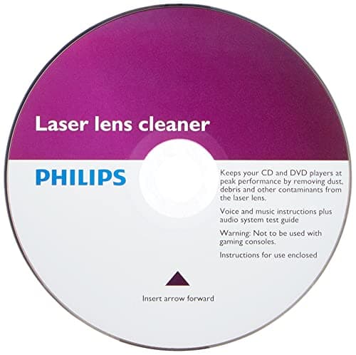Philips Limpiador de Lente SVC2330-10 - Cepillado en Seco, Seguridad para tu Reproductor, Limpieza Lente Láser, CD-Audio, CD-ROM, DVD, Manual Usuario