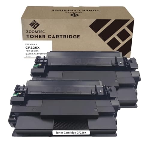 ZOOMTEC Compatible para CF226X 26X CF226A 26A Cartucho de Toner Compatible con Impresoras HP Laserjet Pro MFP M426dw M426fdn M426fdw M402dw M402dne M402d M402n M402dn (2 Negro)