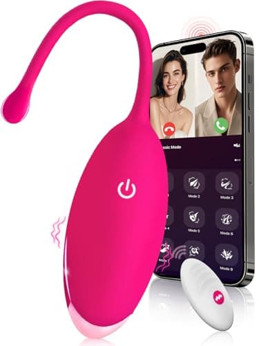 Vibradorador Mujer Juguetes Sexuales Vibrador Mando Distancia con APP 9 Modos Vibradores Consoladores.. para Mujer con Huevo Vibración con Mando Bolas Chinas Vibradorador Clítoris (Rojo)