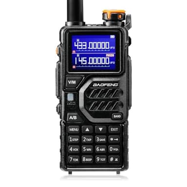 BAOFENG K5PLUS Radio de jamón tribanda de Largo Alcance, UHF VHF 1,25 M, Radio bidireccional portátil de 10W de Triple Potencia con Banda aérea, batería de 2500 mAh, 999 Canales, Copia de frecuencia