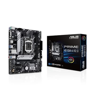 ASUS Prime H510M-A R2.0 - Placa Base (zócalo Intel LGA1200 (chipset Intel H470, mATX, DDR4, USB 3.2 Gen 1, M.2, 1 GB Ethernet, Aura Sync)