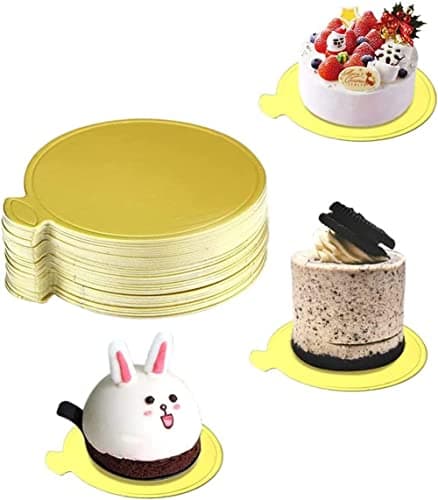 PIQIUQIU Juego de 100 Bases de Tartas, 8 cm Tartas de Cartón para Decoración de Tartas Bandeja