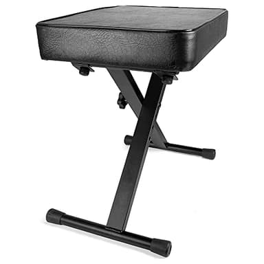 RockJam Banco de teclado RockJam Premium acolchado ajustable o Taburete de piano digital