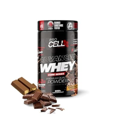 WheyCore | Proteinas Whey (900g) Sabor Chocolate, Zero Azúcar, 21g de Proteina, 30 Servicios - Whey Protein - Concentrado y Aislado de Suero - Proteinas para Masa Muscular en Polvo para Batidos