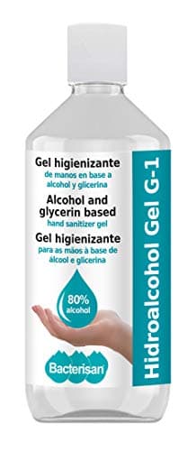 BILPER Gel Con Dosificador Hidroalcoholico Higienizante Antiseptico Manos 80% Alcohol Bacterigel Bacterisan Profesional Bilper, color Transparente, 500 ml