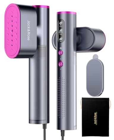 Plancha de Vapor Viaje con voltaje mundial, 100-240V plancha vapor, Vapor continuo 22g/min Calentamiento rápido en 15s, 3 modos de planchado, 1000W Steamer para viajes y en casa
