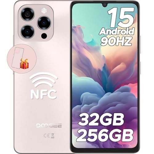 DOOGEE Note 58 Pro Telefono Movil Libre Andriod 15, 32GB+256GB Smartphone Octa Core 6.75" HD+ 90Hz Móvil, Batería 6250mAh, 16MP+8MP, Teléfono Móvil 8.6mm, Dual SIM 4G/ GPS/NFC/Huella Dactilar Oro
