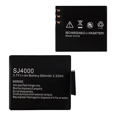E-yiiviil Batería de repuesto SJ4000 compatible con AKASO EK5000 EK7000 SJCAM SJ4000 SJ5000 EKEN M10 4K H8 H9 H9R H8R GIT-LB101 GIT PG900