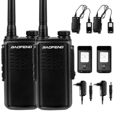 Walkie-Talkie Recargable Largo Alcance 16 Canales VOX CTCSS/DCS Radio FM Transceptor Walkie Talkie Portátil Profesional con Auriculares