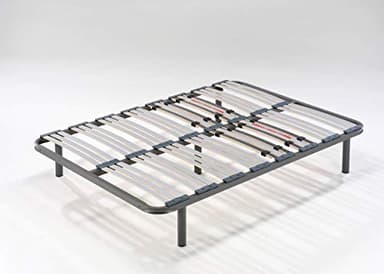 HOGAR24 Somier multiláminas con reguladores lumbares (5 Patas Incluidas)-Altura de Las Patas 25,5cm- 150x190cm