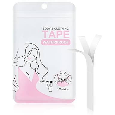 flintronic Cinta Doble Cara Ropa, 108 Piezas Fashion Beauty Tape,【12 x 85 mm / 18x 85 mm / 20 x 85 mm】, para Cuerpo Cinta de Lencería, Doble Cara Cintas de Ropa, Vestido, Adhesivo Cinta Sujetador