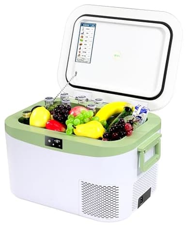 BINGI Nevera Portátil Eléctrica 12.8L,Nevera y Congelador Compresor Portátil,Refrigerador de Coche 12V/24V,mini frigorífico CA 220v Para Hogar,Conducción,Camping,Viajes,Barco,-18ºC a +10ºC