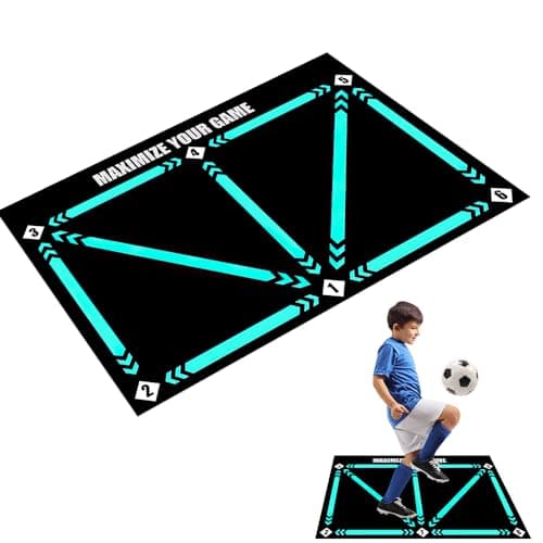 KBIBCK Tapete de entrenamiento para pasos de fútbol, 60 x 90 cm Tapete de fútbol, Alfombra Entrenamiento Futbol,Tapete de Estera de Entrenamiento Pasos Futbol, Tapete de Fútbol Silencioso