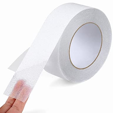 OQingluan Cinta Antideslizante Escaleras, 5cm*10m, Cinta Antideslizante de Tracción, Cinta Adhesiva Antideslizante Seguridad, Evita Que Ancianos, Niños y Mascotas Resbalen y se Caigan, Transparente