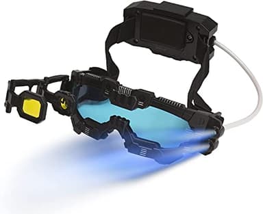 SpyX Gafas de misión Nocturna para niños, Permiten una visión de hasta 25 pies en la Oscuridad para Divertidas misiones de espía, Incluye Visor abatible, Auriculares y Haces de luz Dobles, más de 6