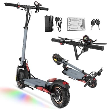 Patinete electrico para adulto, patinete electrico plegable de 10 pulgadas, batería de 48 V, 12,5 Ah, 30 km de autonomía, velocidad de hasta 25 km/h, carga máxima de 120 kg, patinete electrico adultos