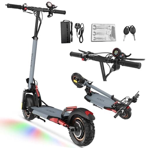 Patinete electrico para adulto, patinete electrico plegable de 10 pulgadas, batería de 48 V, 12,5 Ah, 30 km de autonomía, velocidad de hasta 25 km/h, carga máxima de 120 kg, patinete electrico adultos