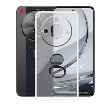 AQGGIIXY Funda para ZTE Nubia Focus Pro 5G (6.72"), con RotacióN De 360°[Anillo Soporte MóVil] Carcasa Transparente Funda de Silicona Suave de TPU Funda de Parachoques Trasero - SH10